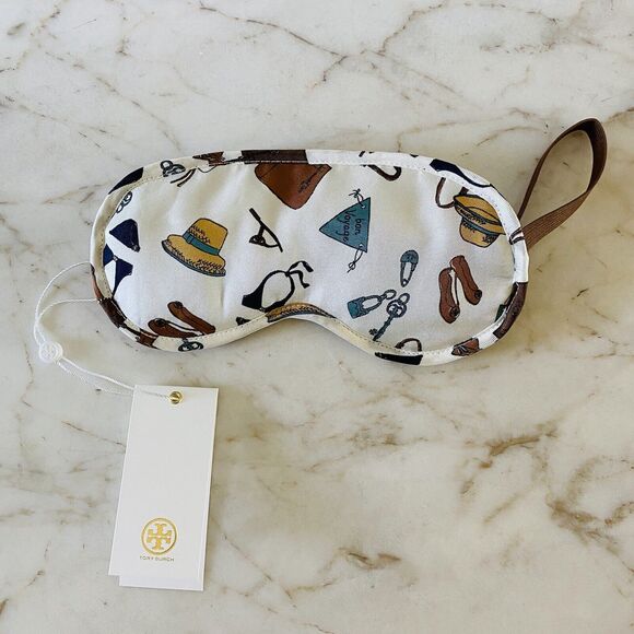 TORY BURCH Eye Mask With Pouch Clutch Travel Set - Picture 5 of 9